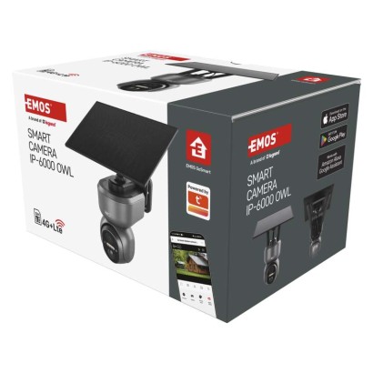 GoSmart venkovní otočná kamera IP-6000 OWL s 4G/LTE, šedá