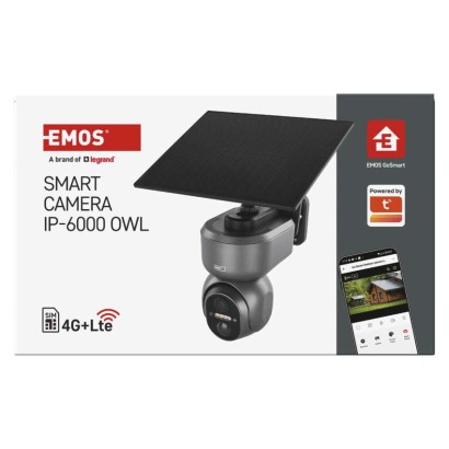 GoSmart venkovní otočná kamera IP-6000 OWL s 4G/LTE, šedá