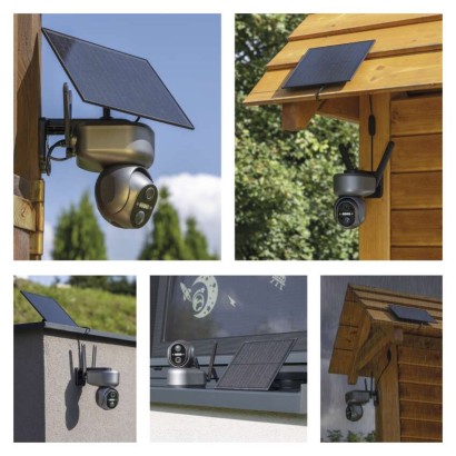 GoSmart venkovní otočná kamera IP-6000 OWL s 4G/LTE, šedá