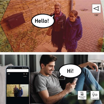 GoSmart Venkovní otočná kamera IP-310 TORCH s WiFi a světlem, bílá