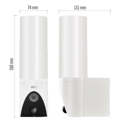 GoSmart Venkovní otočná kamera IP-310 TORCH s WiFi a světlem, bílá