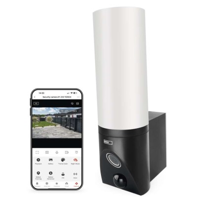 GoSmart Rotierende Outdoor IP Kamera mit WiFi und Licht IP-310 TORCH, schwarz