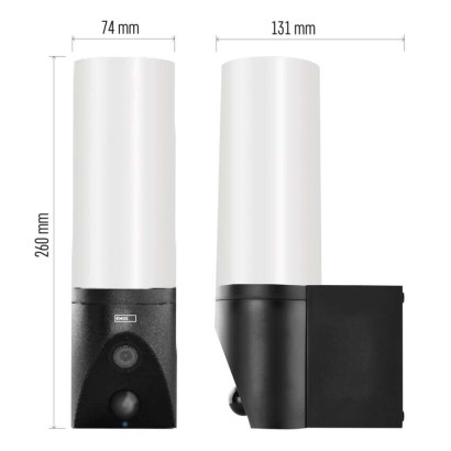 GoSmart Rotierende Outdoor IP Kamera mit WiFi und Licht IP-310 TORCH, schwarz