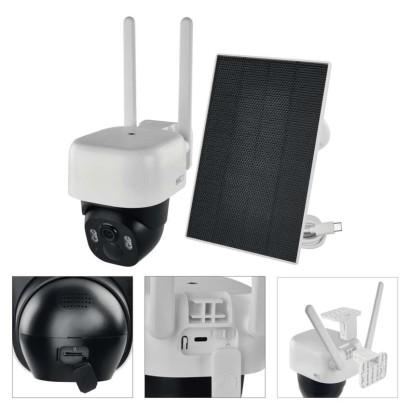 GoSmart Outdoor IP Kamera mit WiFi und Solarpanel IP-1200 WASP, batteriebetrieben