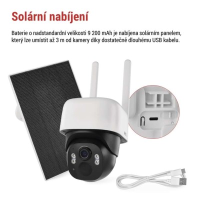 GoSmart Venkovní bateriová kamera IP-1200 WASP s WiFi a solárním panelem