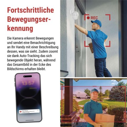GoSmart Outdoor IP Kamera mit WiFi und Solarpanel IP-1200 WASP, batteriebetrieben