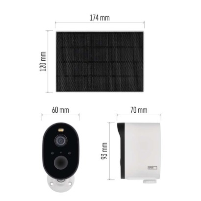 GoSmart Outdoor IP Kamera mit WiFi und Solarpanel IP-1150 SNAP, batteriebetrieben
