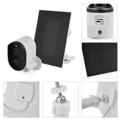 GoSmart Outdoor IP Kamera mit WiFi und Solarpanel IP-1150 SNAP, batteriebetrieben