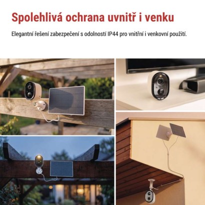 GoSmart Venkovní bateriová kamera IP-1150 SNAP s WiFi a solárním panelem