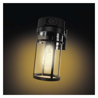 GoSmart Rotierende Outdoor IP Kamera mit WiFi und Licht IP-1300 LANTERN, schwarz