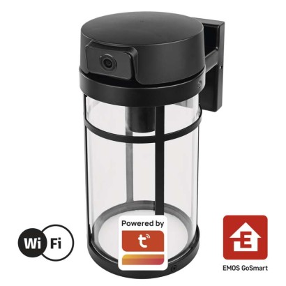 GoSmart Rotierende Outdoor IP Kamera mit WiFi und Licht IP-1300 LANTERN, schwarz