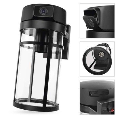 GoSmart Rotierende Outdoor IP Kamera mit WiFi und Licht IP-1300 LANTERN, schwarz