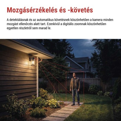 GoSmart Wifis kültéri forgatható kamera IP-1300 LANTERN világítással, fekete