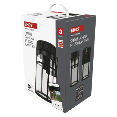 GoSmart Rotierende Outdoor IP Kamera mit WiFi und Licht IP-1300 LANTERN, schwarz