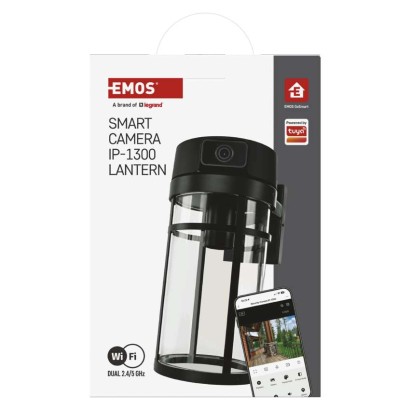 GoSmart Rotierende Outdoor IP Kamera mit WiFi und Licht IP-1300 LANTERN, schwarz