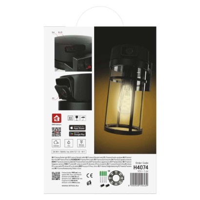 GoSmart Rotierende Outdoor IP Kamera mit WiFi und Licht IP-1300 LANTERN, schwarz