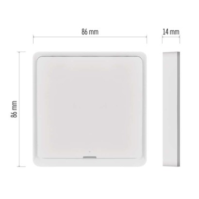 „GoSmart“ nešiojamasis scenų valdiklis IP-2001ZW, „ZigBee 3.0“, su vienu mygtuku