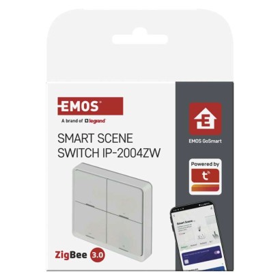 GoSmart Portabler Szenenschalter IP-2004ZW, ZigBee 3.0, 4 Tasten