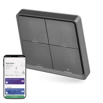 GoSmart Portabler Szenenschalter IP-2004ZB, ZigBee 3.0, 4 Tasten