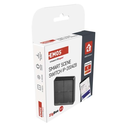 GoSmart Portabler Szenenschalter IP-2004ZB, ZigBee 3.0, 4 Tasten