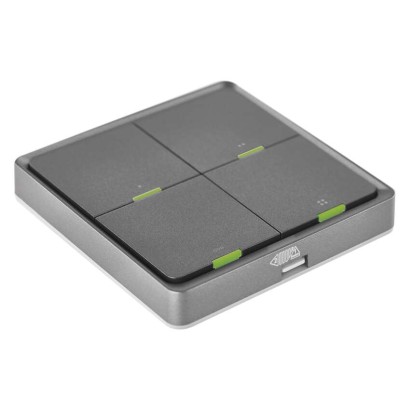 GoSmart Portabler Szenenschalter IP-2004ZB, ZigBee 3.0, 4 Tasten