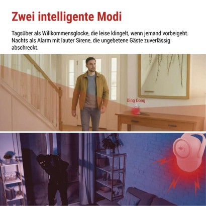 GoSmart Alarm IP‑126L GUARDIAN mit Bewegungsmelder, 6× Tür-/Fenstersensor, WLAN