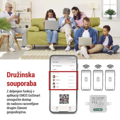 GoSmart stikalni modul IP-2101SZ, ZigBee, 1-kanalni