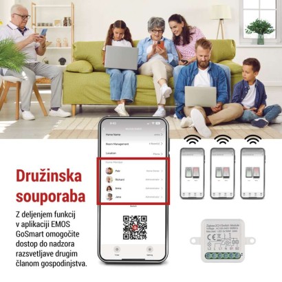 GoSmart stikalni modul IP-2102SZ, ZigBee, 2-kanalni