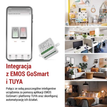 GoSmart Moduł włączeniowy IP-2104SZ, ZigBee, 2-kanałowy, bez przewodu zerowego