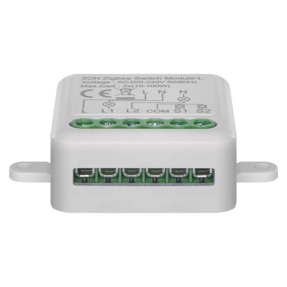 GoSmart Schaltermodul IP-2104SZ, ZigBee, 2-Kanal (kein N-Draht erforderlich)