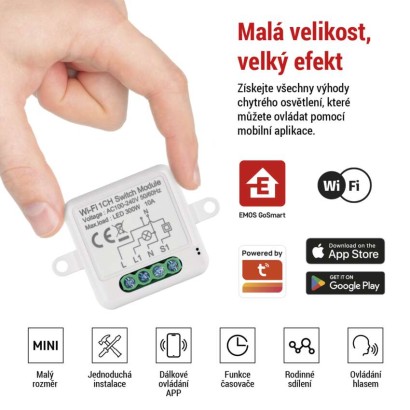 GoSmart modul spínací IP-2101SW, WiFi, 1-kanálový