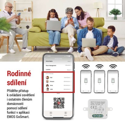 GoSmart modul spínací IP-2101SW, WiFi, 1-kanálový