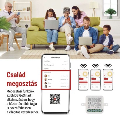 GoSmart fényerőszabályozó modul IP-2112DZ, ZigBee, 2 csatornás