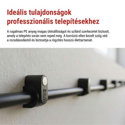 Kör alakú kábelbilincs 6 mm, fekete, 50 szt