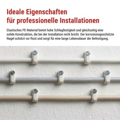 Kabelschelle 6 mm, weiss, 50 Stk