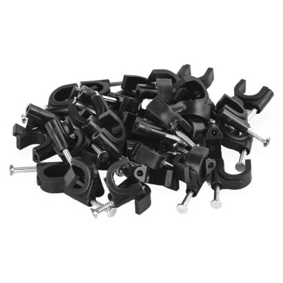 Kör alakú kábelbilincs 10 mm, fekete, 50 szt