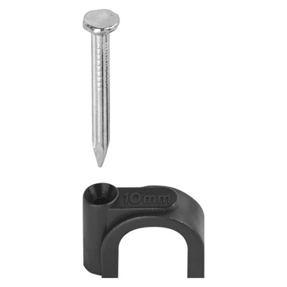 Kör alakú kábelbilincs 10 mm, fekete, 50 szt