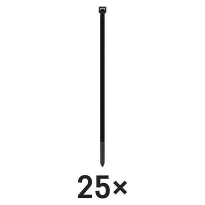 Stahovací páska 450×7,6 mm, černá, 25 ks