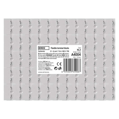 Vrstna sponka 12×16mm bela 10 kos