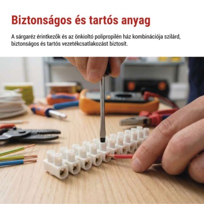 Sorkapocs 2,5–4mm2, fehér, 10 szt