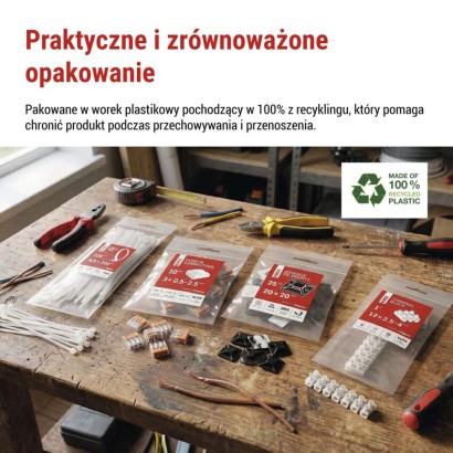 Listwa zaciskowa 2,5–4mm2, biała, 10 szt