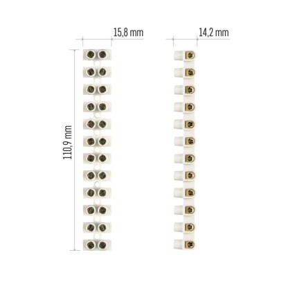Sorkapocs 4–6mm2, fehér, 10 szt
