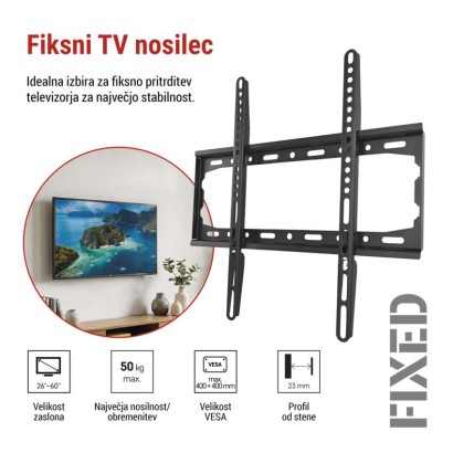 Fiksni stenski TV nosilec 26-60" (65–152 cm)