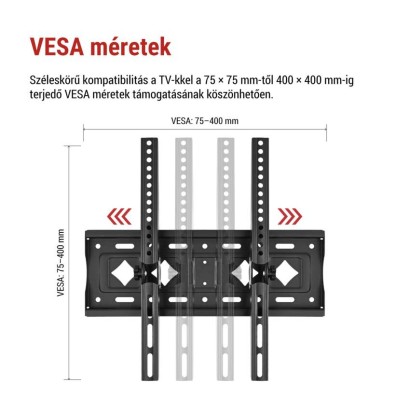 Dönthető TV falitartó 26–65" (65–165 cm)