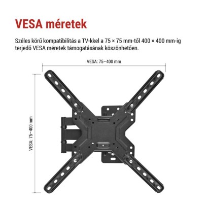 Konzolos TV falitartó 26–60" (65–152 cm)