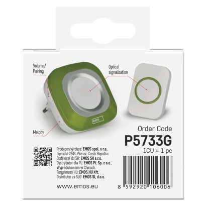 Vezeték nélküli csengő P5733G