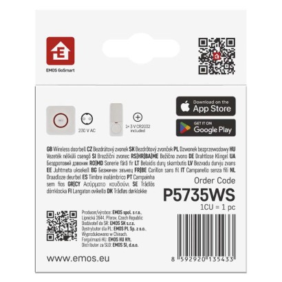 GoSmart Vezeték nélküli csengő P5735WS wifivel