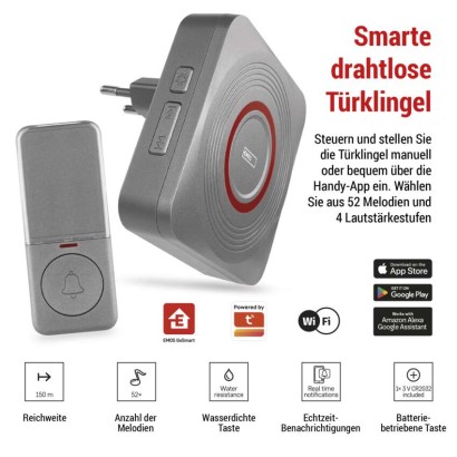 GoSmart Drahtlose Türklingel P5735SS mit WiFi