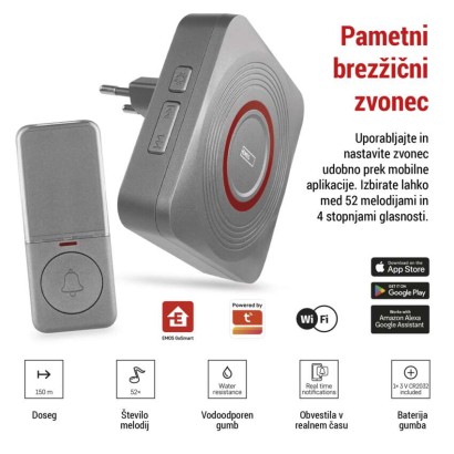 GoSmart Brezžični hišni zvonec P5735SS za vtičnico z WiFi
