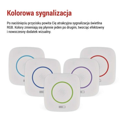 Dzwonek bezprzewodowy DC P5736, 3× AA